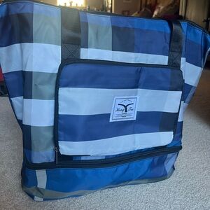 Foldable Carry-on Travel/Gym Bag -  Wet/Dry Separation - Hongtuo Supply - Blue